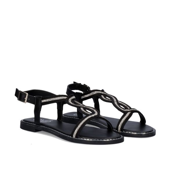 SANDALIA PLANA P3300-362 NEGRO