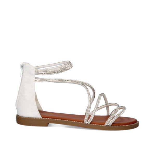 SANDALIA PLANA P3374-317 BLANCO