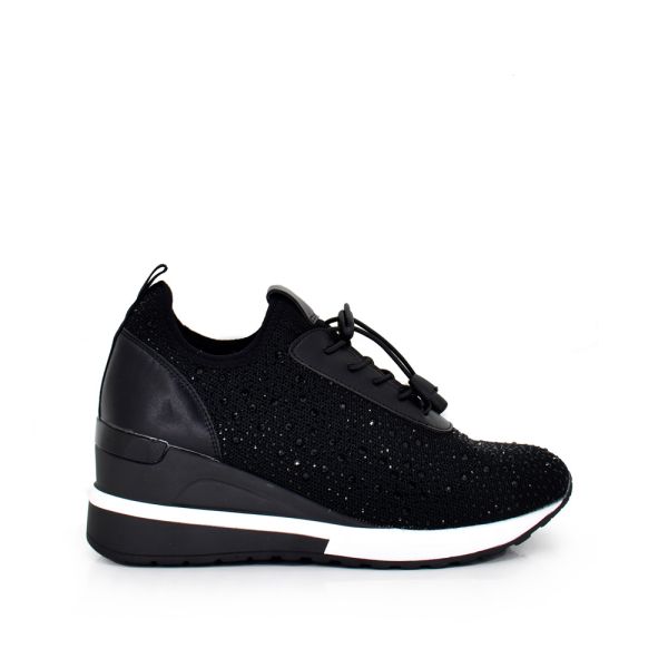 SNEAKERS CALCETÍN CON STRASS BLACK RG2206