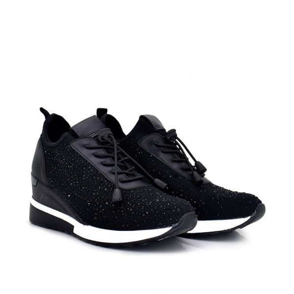 SNEAKERS CALCETÍN CON STRASS BLACK RG2206