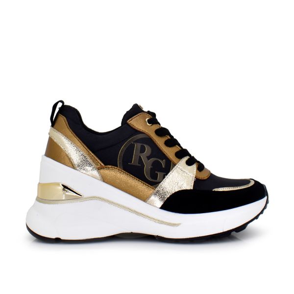 SNEAKERS PLATAFORMA BLACK Y BRONZE RG2214