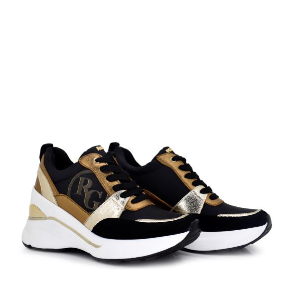 SNEAKERS PLATAFORMA BLACK Y BRONZE RG2214